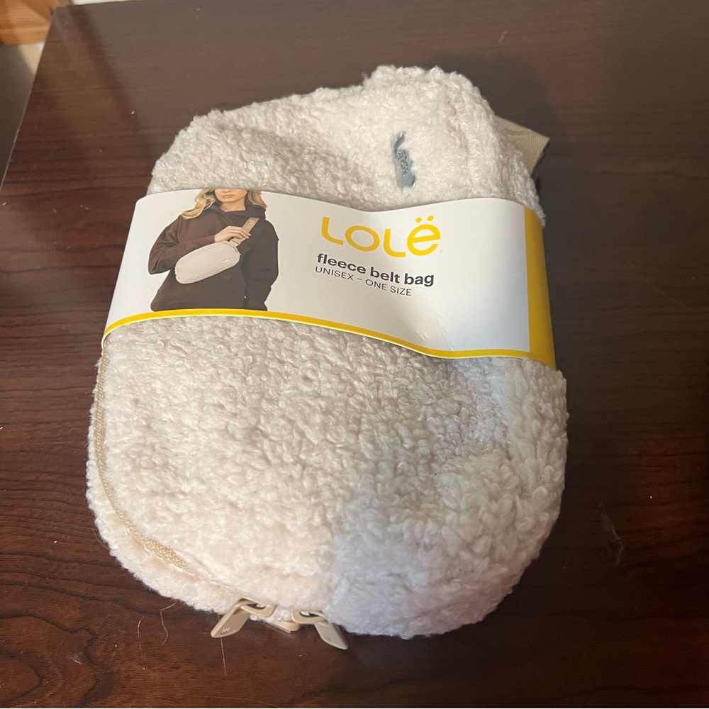 Lolé Cream Fleece Crossbody Bag